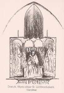 A24 Drieluik Maria altaar Sint Willibrorduskerk Vierakker